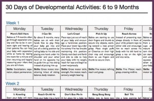 30 day activity calendar for kids